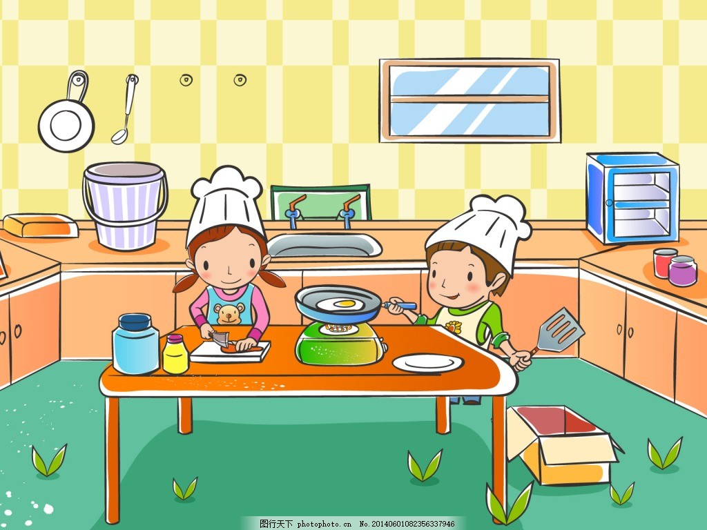 厨房插画 方寸之间的温馨与烟火